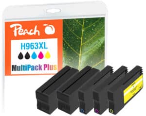 Peach H963XL 5 Druckerpatronen XL (2*bk