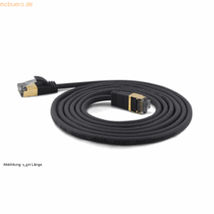 wantec wantecWire Patchkabel CAT7 extradünn SSTP schwarz 0