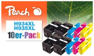 Peach H934XL 10 Druckerpatronen XL (2*bk