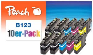 Peach B123VALBP 10 Druckerpatronen XL (2*bk