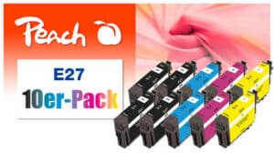 Peach E27 10 Druckerpatronen (2*bk