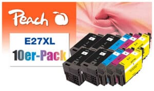 Peach E27 10 Druckerpatronen XL (2*bk