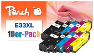 Peach E33 10 Druckerpatronen XL (2*bk