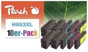 Peach H953XL 10 Druckerpatronen XL (2*bk