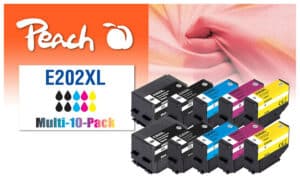 Peach E202XL 10 Druckerpatronen XL (2*bk
