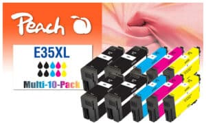Peach E35XL 10 Druckerpatronen XL (4*bk