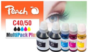 Peach C40 5 Druckerpatronen (2*bk