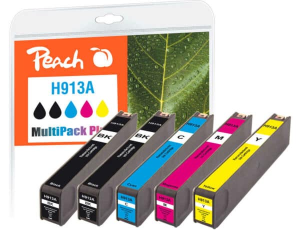 Peach H913A 5 Druckerpatronen (bk