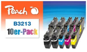 Peach B3213 10 Druckerpatronen XL (4*bk
