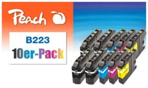 Peach B223VALBP 10 Druckerpatronen XL (4*bk