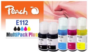 Peach E112 Spar Pack Plus Druckerpatronen (2*bk