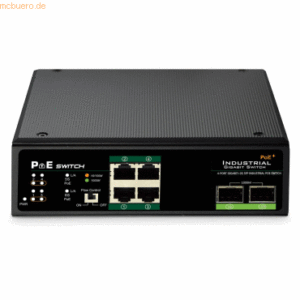 Assmann DIGITUS Industrieller 4-Port Gigabit PoE+ Switch mit 2x Uplink