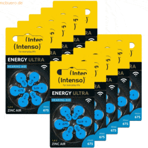 Intenso International 60er Pack Intenso Hörgeräte Batterien | Zink-Luf