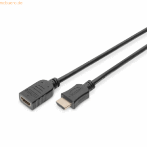 Assmann ASSMANN HDMI Verlängerung Typ A 5.0m Full HD 60p gold sw.