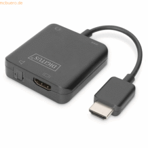 Assmann DIGITUS 4K HDMI Audio Extractor HDMI zu HDMI/3.5mm/Toslink