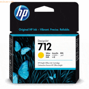 Hewlett Packard HP Tintenpatrone Nr. 712 Gelb (29ml)