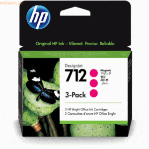 Hewlett Packard HP Tinte Nr. 712 Magenta 3er Pack (3 x 29ml)