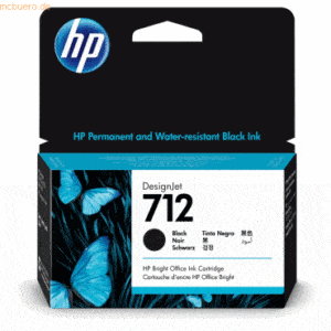 Hewlett Packard HP Tintenpatrone Nr. 712 Schwarz (38ml)