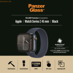 PanzerGlass PanzerGlass Full Body Apple watch 7 (44 mm) Black Antibakt