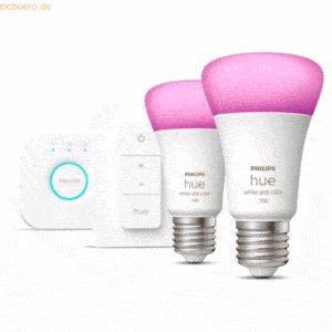 Signify Philips Hue White&Col. Amb. E27 2er Starter Set 2x806lm m DS