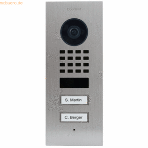 DoorBird DoorBird D1102V IP Vid. Türst. V4A Edels. 2Ruftasten Unterput