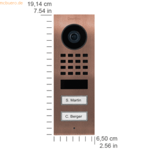 DoorBird DoorBird D1102V IP Video Türstation PVD Bronze Aufputz