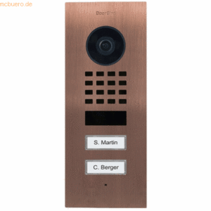 DoorBird DoorBird D1102V IP Video Türstation PVD Bronze Unterputz