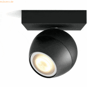 Signify Philips Hue White Amb. Buckram Spot 1 flg. schwarz 350lm DS