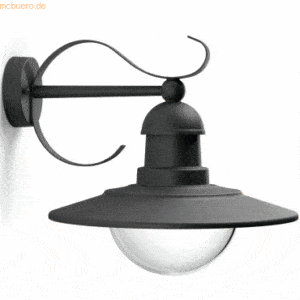 Signify Philips Topiary Wandleuchte BE exkl LM 1x60W Schwarz