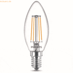 Signify Philips LED classic Lampe 40W E14 Kerze Warmw 470lm klar 2erP