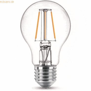 Signify Philips LED classic Lampe 40W E27 Warmweiß 470lm klar 2erPack