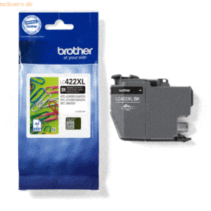 Brother Brother Tintenpatrone LC-422XLBK Schwarz (ca. 3000 Seiten)