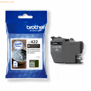 Brother Brother Tintenpatrone LC-422BK Schwarz (ca. 550 Seiten)