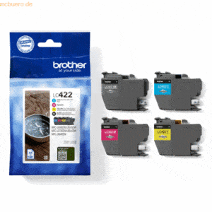 Brother Brother Tintenpatronen LC-422VAL Multipack (je 1x BK/M/C/Y)