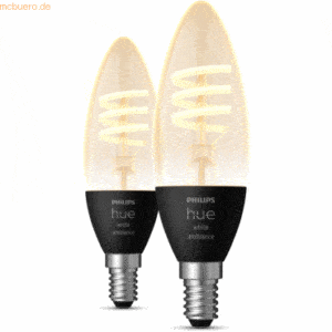 Signify Philips Hue White Amb. E14 Filament Doppelpack