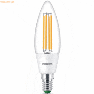 Signify Philips Classic LED-A-Label Lampe 40W E14 Kaltweiß klar 1er P