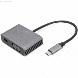 Assmann Digitus USB-C 4K 2in1 Mini DisplayPort + VGA Grafik-Adapter