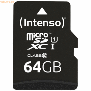 Intenso International Intenso 64GB microSDXC Class10 UHS-I Premium + S