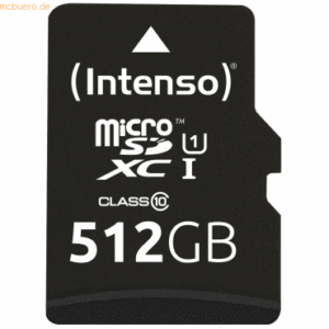 Intenso International Intenso 512GB microSDXC Class10 UHS-I Premium +