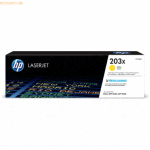 Hewlett Packard HP Toner 203X Gelb (ca. 2.500 Seiten)