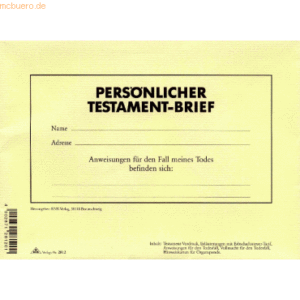 RNK Vordruck Testamentbrief