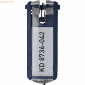 Durable Schlüsselanhänger Key Clip blau VE=6 Stück