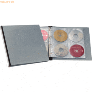 Durable CD/DVD-Ringbuch für 96 CDs schwarz/silber