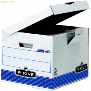 10 x Fellowes Archivbox R-Kive BxHxT 35x28x35 cm weiß/blau