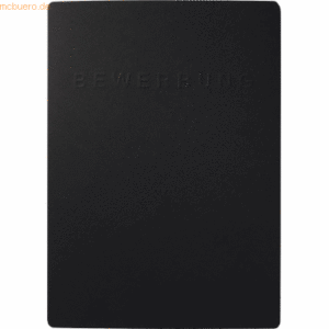 Pagna Bewerbungsmappe Shift 3-teilig Premium-Karton schwarz