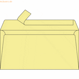 Clairefontaine Briefumschlag DINlang 120g/qm kanariengelb VE=20 Stück