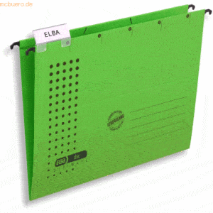 Elba Hängemappe chic A4 230g/qm Karton grün VE=5 Stück