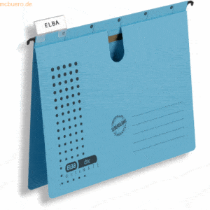 Elba Hängehefter chic A4 230g/qm Karton (RC) blau VE=5 Stück