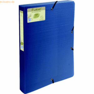 8 x Exacompta Archivbox forever Recycled PP Rückenbreite 40mm blau