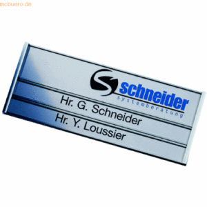 Ultradex Türschild Silver 180x72mm 3 Profile